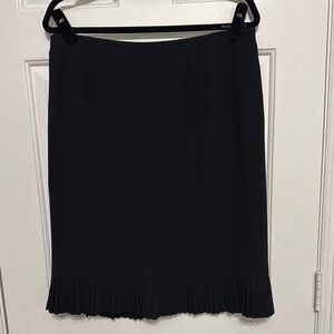 Kasper Black Pleated Pencil Skirt for Work